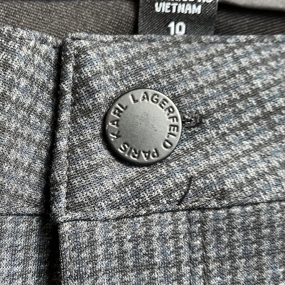 Karl Lagerfeld Houndstooth 5 Pocket Pants 10 - f - Picture 7 of 11